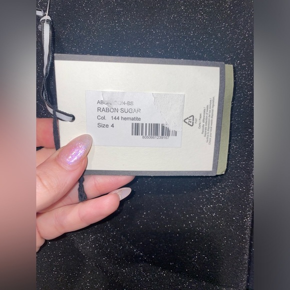 New! Chiara Boni La Petite Robe Black Glitter Rabon Sugar Mini Dress🖤size 4 NWT! - Picture 12 of 15